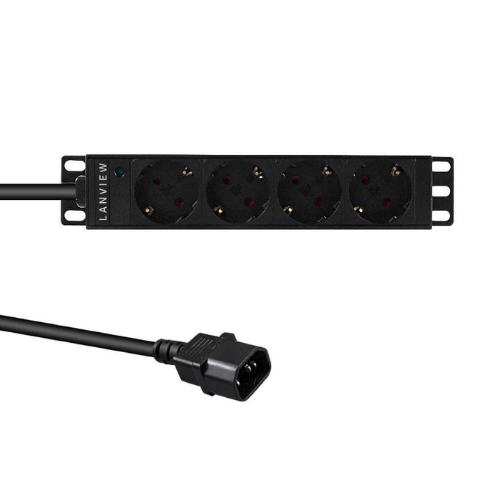 1U, 16A with 4 x Schuko