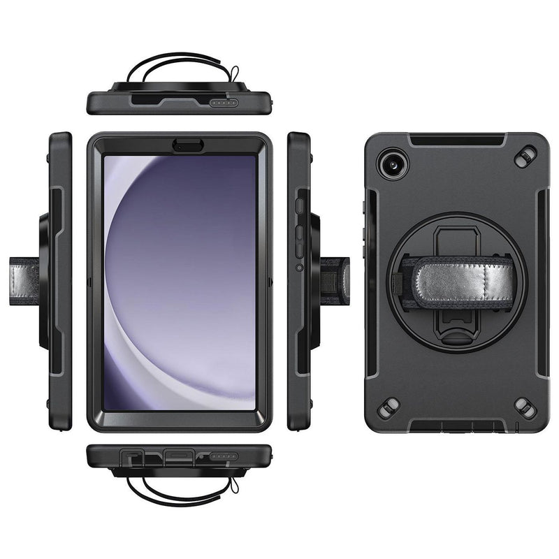 Case with hand strap and