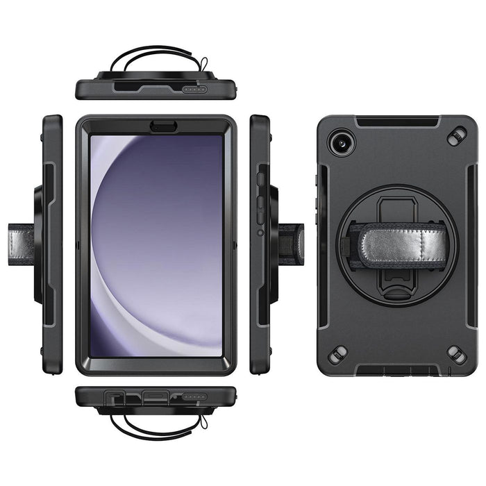 Case with hand strap and
