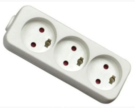 earthed, 5.0m cable, white.,