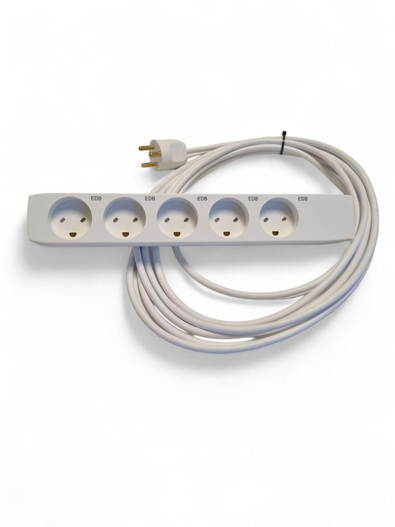 outlets, White, 5.0m cable