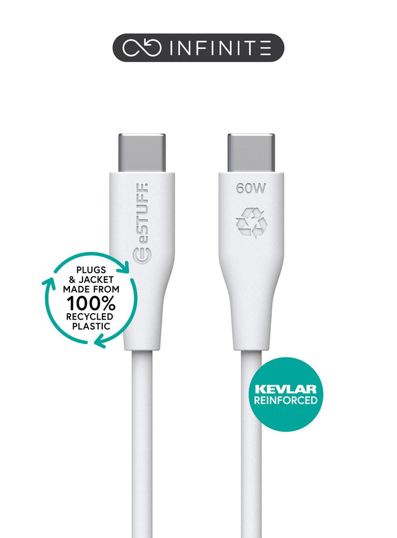 Cable 0.5m White. Recycled