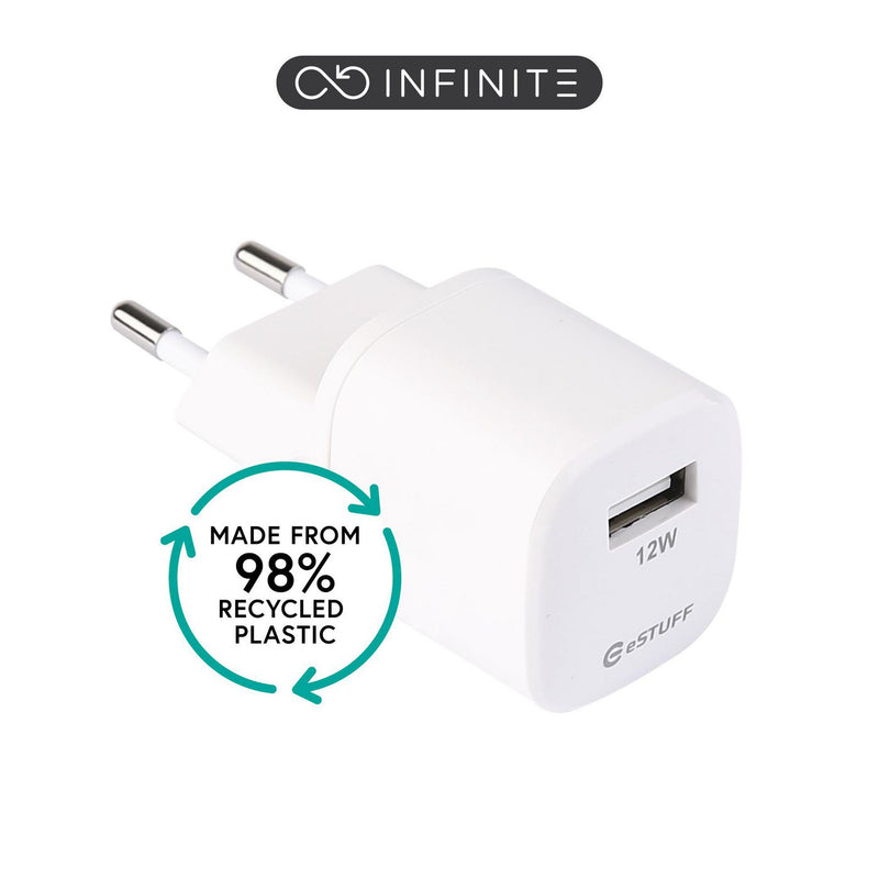 EU 12W. 1 x USB-A. White. 98%