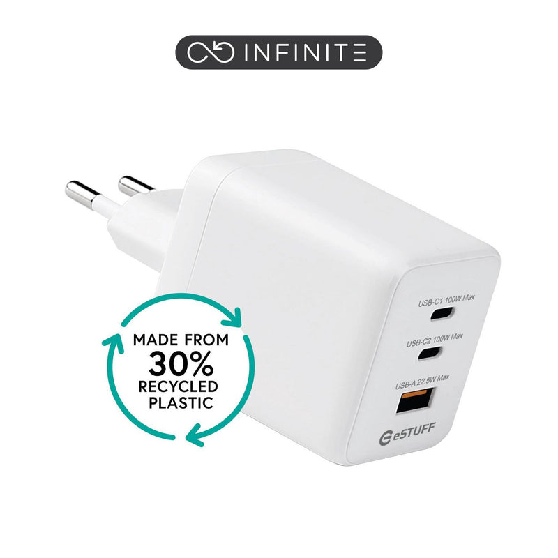 100W GaN. 2 x USB-C. 1 x