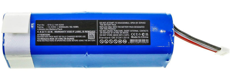 6400mAh, Blue for Ecovacs