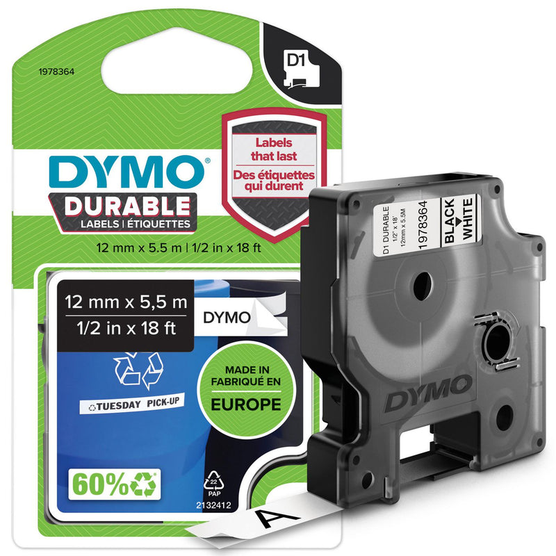D1 Durable Labels, Black on