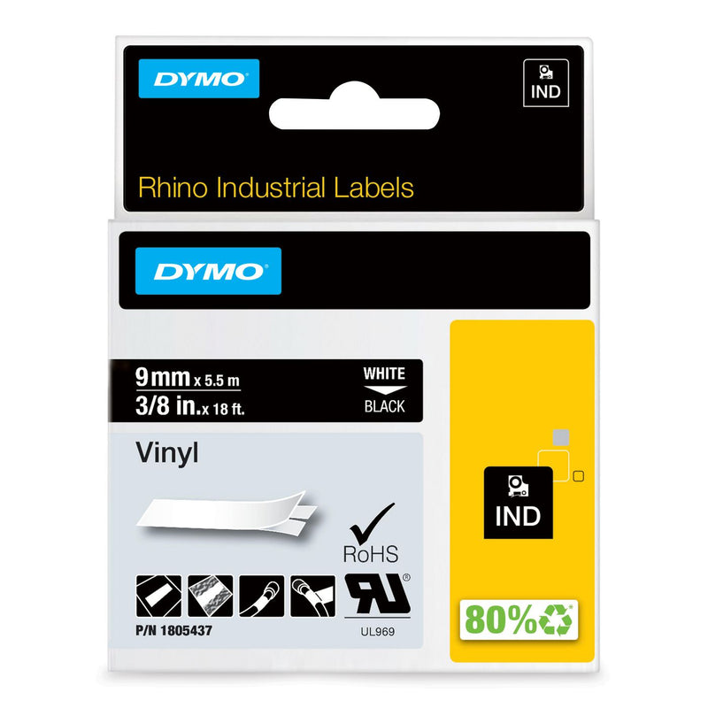 BLACK IND Vinyl Labels, White