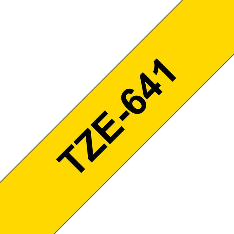 TAPE TZE641, Black on yellow,