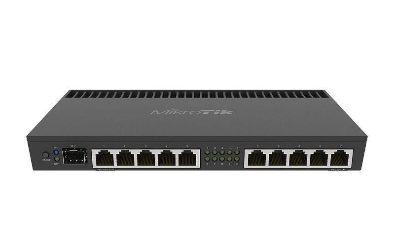 10x1000-T, 1xSFP+, RouterOS