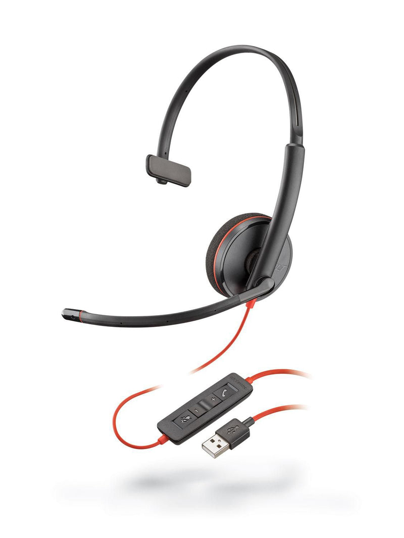 Corded headset, monaural