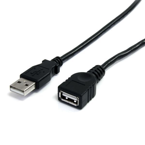 6 ft Black USB 2.0 Extension