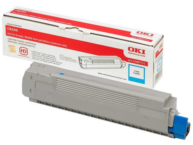 "OKI Toner 43487711 Cyan bis zu 6.000 Seiten"