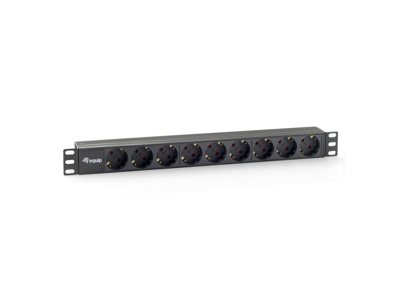 Equip 19 Steckdosenleiste 9xSchuko->St.90° sw. Pla.