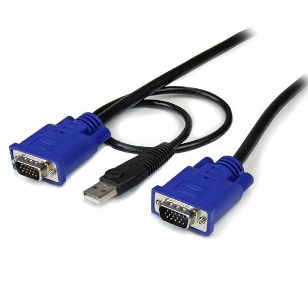StarTech 10 ft Ultra Thin USB VGA 2-in-1 KVM Cable - VGA KVM Cable - USB KVM Cable - KVM Switch Cable (SVECONUS10) - Video / USB cable - USB, HD-15 (V