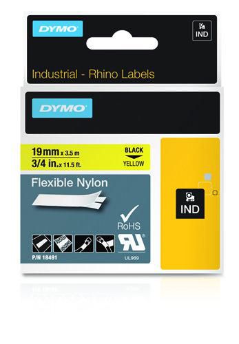 19 MM FLEXIBLE NYLON LABEL YELL