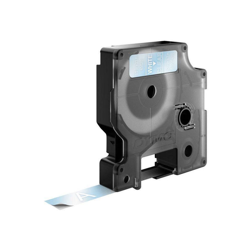 Dymo Farbband - S0720600 - 45020 - weiß auf transparent - 12mm x 7m