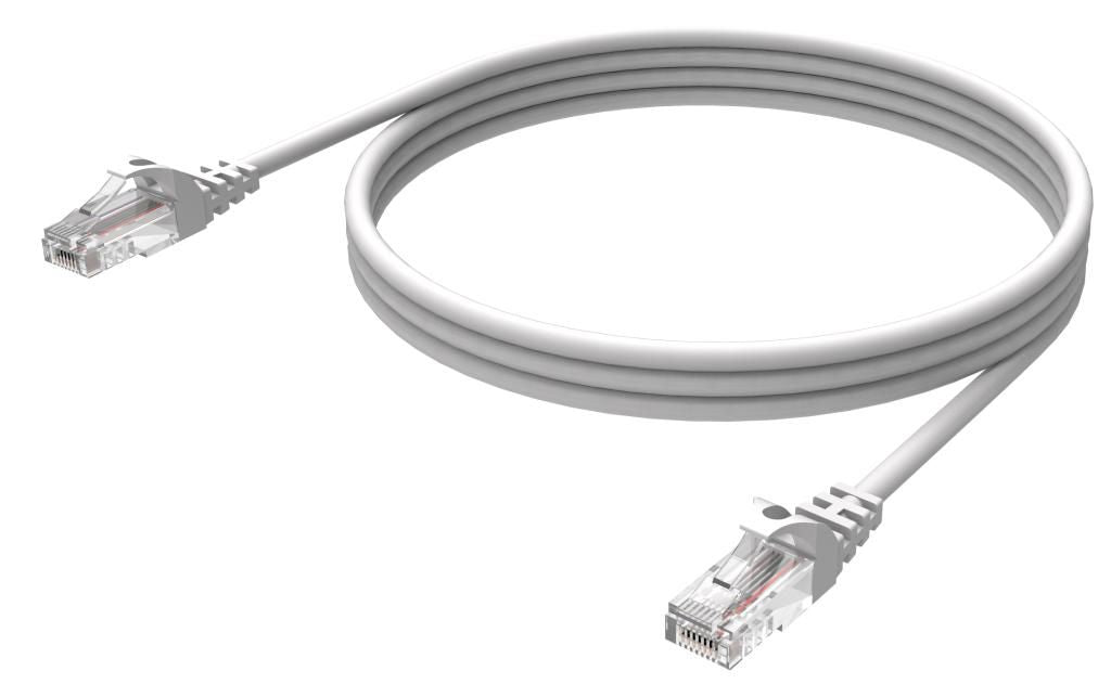 3 m CAT6 cable - RJ45 (m) to RJ45 (m) - utp - CAT 6 - 250 mhz - 24 awg - booted - white