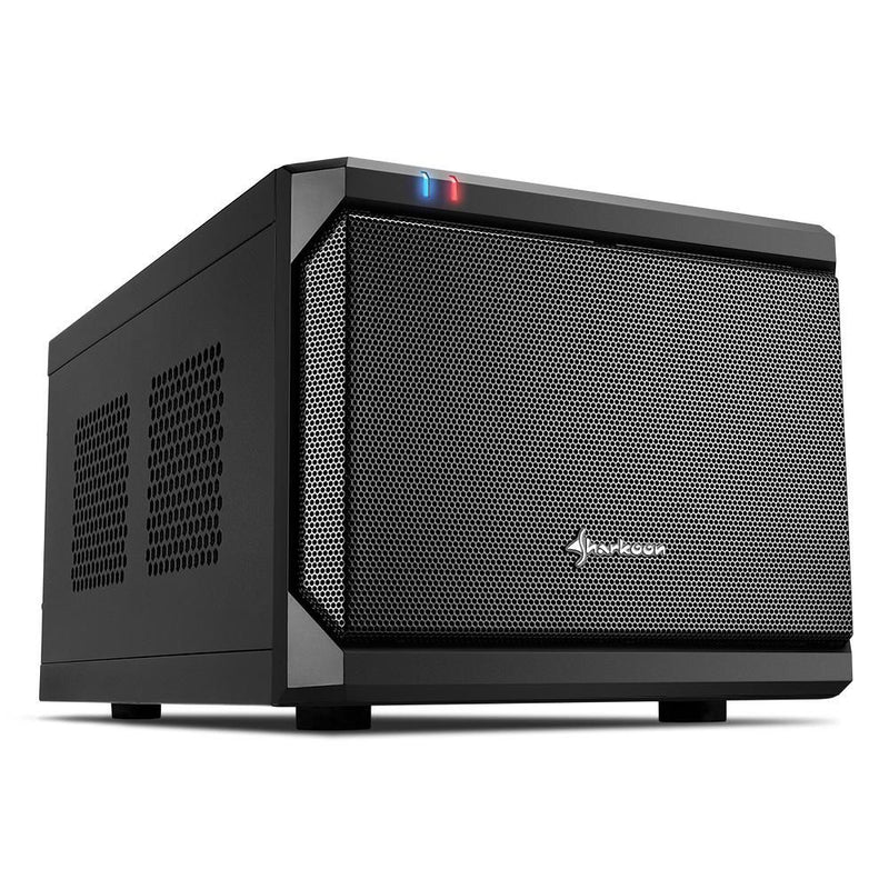 Sharkoon QB One Schwarz - Midi/Minitower ITX, Mini-ITX 3,5  - PC-/Server Netzteil Kühler - USB, USB 2.0, USB 3.0