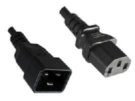 IEC 60320-C13 to C20, Black.
