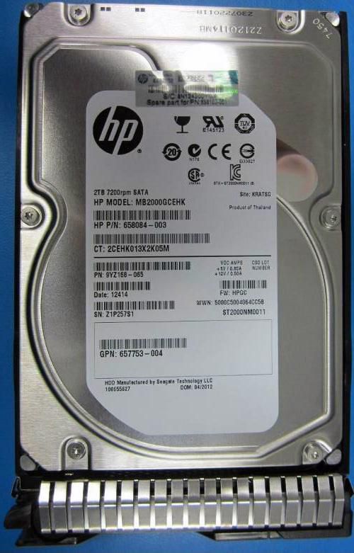 2TB hot-plug SATA HDD, 3.5",