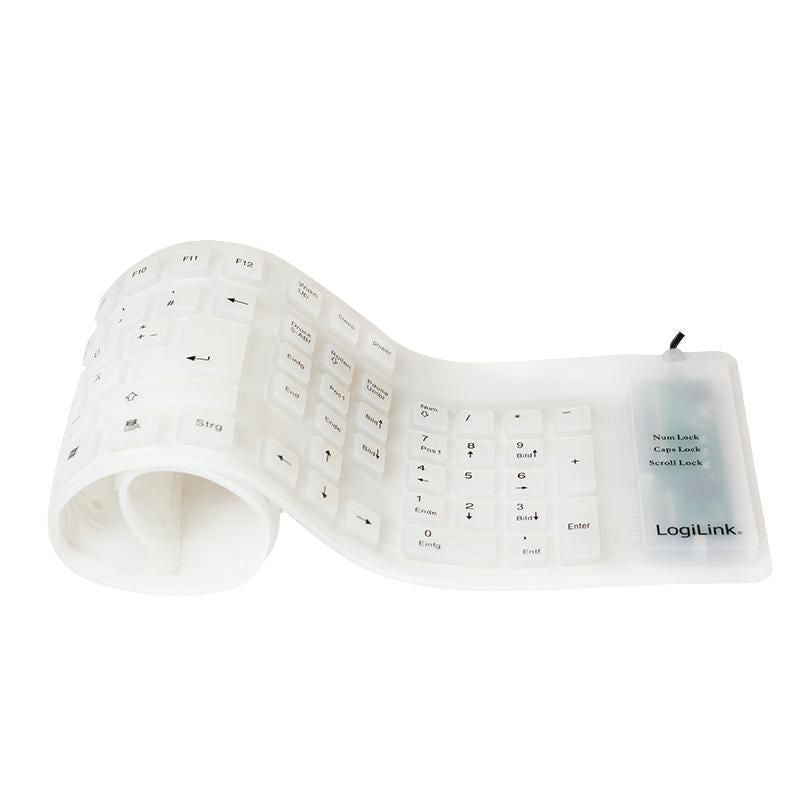 LogiLink flexible Tastatur white