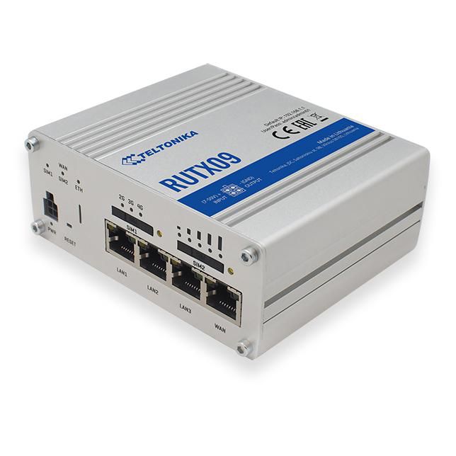 "Teltonika RUTX09 LTE Cat6 Giagabit Industrial Router"