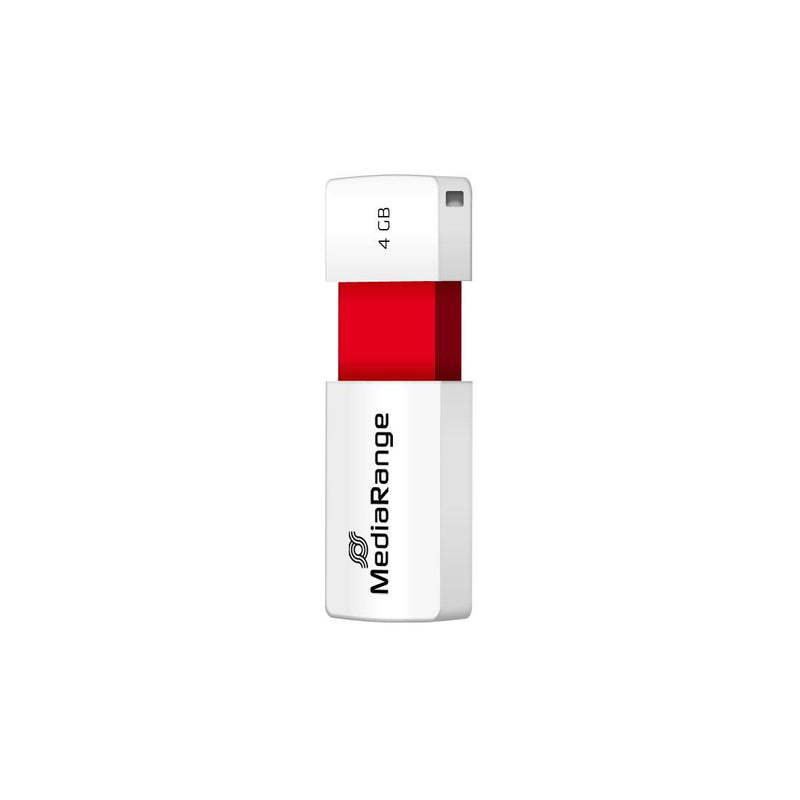 STICK MediaRange USB STICK 4GB USB 2.0 Slider red