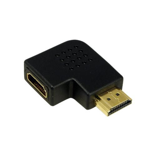 HDMI Adapter HDMI>HDMI St/Bu 90° flach gewinkelt
