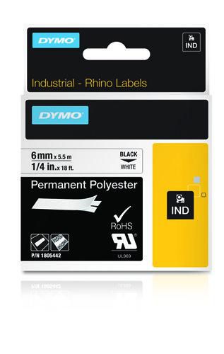 RHINO TAPE PERM POLYESTER 6MM