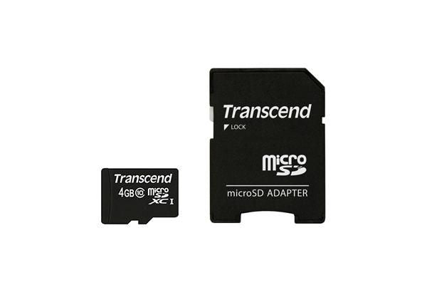 CARD 4GB Transcend Premium MicroSDHC 45MB/s +Adapter