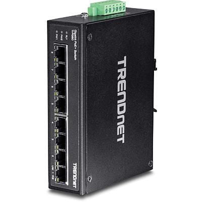 TRENDnet TI-PG80 8-Port Gehrteter Industrieller Gigabit PoE+ DIN-Rail Switch