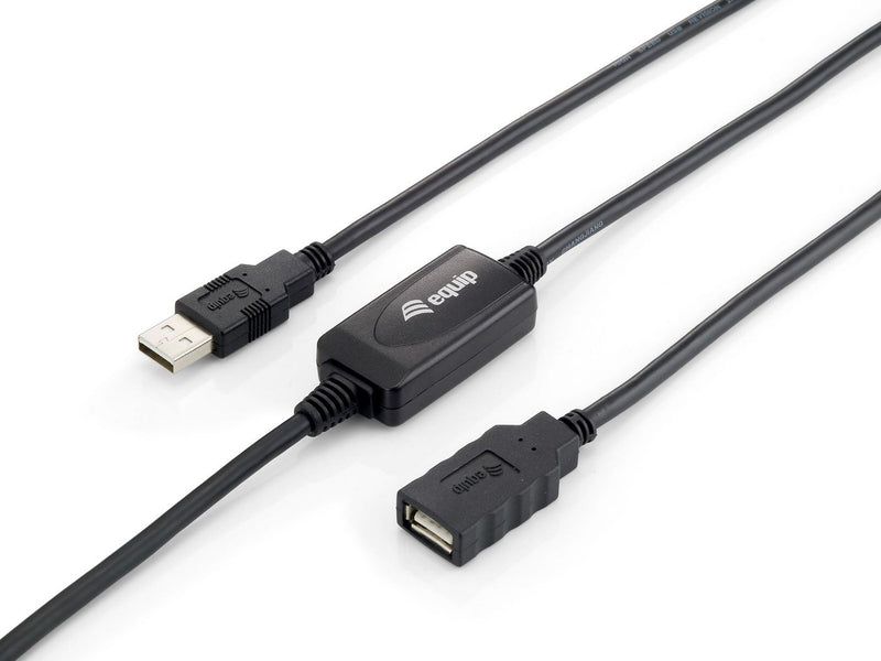 Equip Kabel USB-A 2.0 -> A Verl. St/Bu 10.00m 480Mbps akt.sw