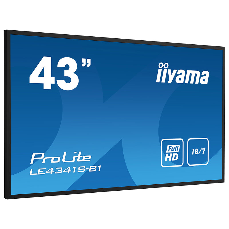 IIYAMA LE4341S-B2 43inch 1920x1080 IPS panel 1perc Haze 8ms Landscape mode Speakers 2x 10W VGA 3x HDMI 350cd/m Media Play USB Port