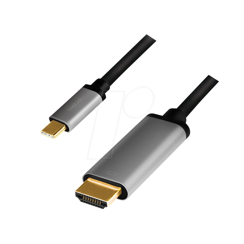 USB-C Kabel 3.2 Gen1, C/M zu HDMI/M, 4K, Alu 1,8 m