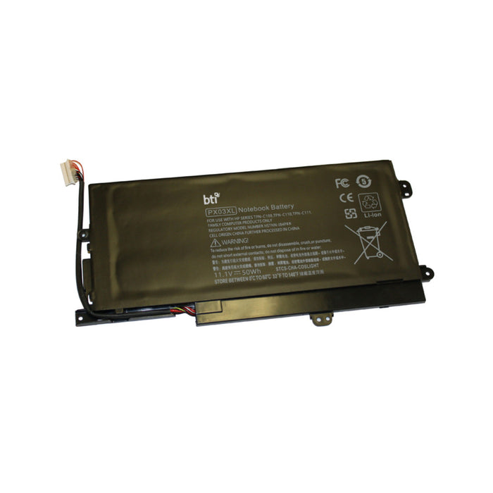 BTI 50Wh 3 cell PX03XL compatible battery for HP - COMPAQ MK-K125DX ENVY TS 14-K042TX SLEEKBOOK ENVY TS 14-K035TX SLEEKBOOK
