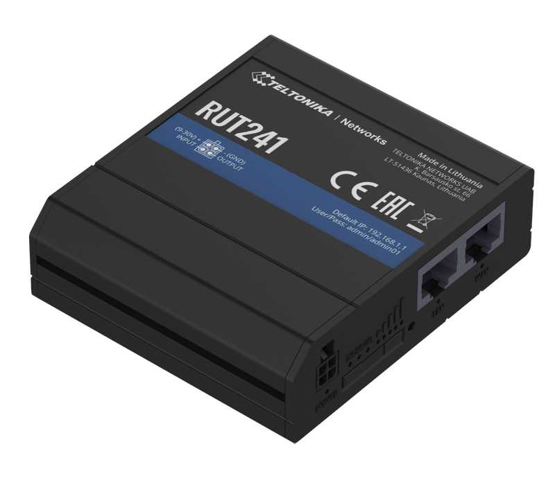Teltonika RUT241 Industrial 4G/LTE WiFi Router (MEIG)