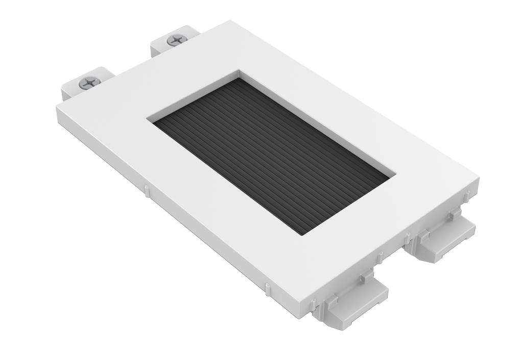 Brush module - simple double-width module with hole for pulling cables out - brushes cover 42 x 22 mm aperture - fixes into Techconnect surrounds - pl