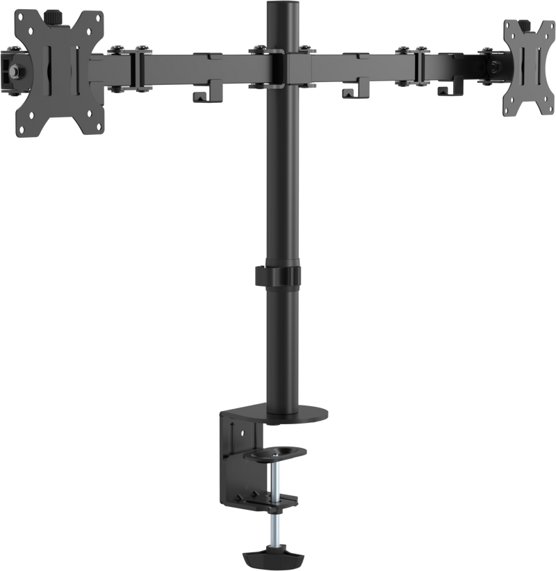 Vision VFM-DPD Monitor Desk Post - Mounting kit - for 2 LCD displays - steel - black - screen size: 13"-27" - desk-mountable