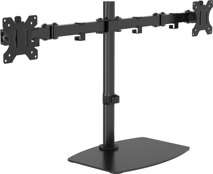 Monitor desk stand mount - fits two display 13 to 27" with VESA sizes 75 x 75 or 100 x 100 - post height 452 mm - max between screen centres 790 mm -