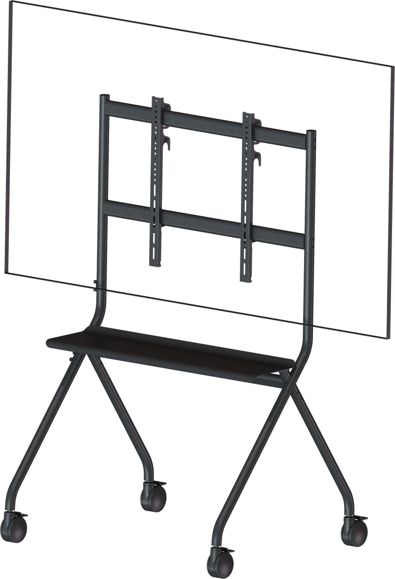 Display floor stand trolley - cart fits display 55 to 100" with VESA sizes up to 900 x 600 - make any teams or zoom setup portable - generous 240 x 25