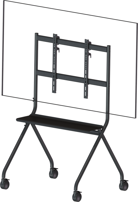 Display floor stand trolley - cart fits display 55 to 100" with VESA sizes up to 900 x 600 - make any teams or zoom setup portable - generous 240 x 25