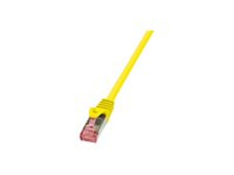 Patch Cable Cat.6 S/FTP yellow 0,50m, PrimeLine