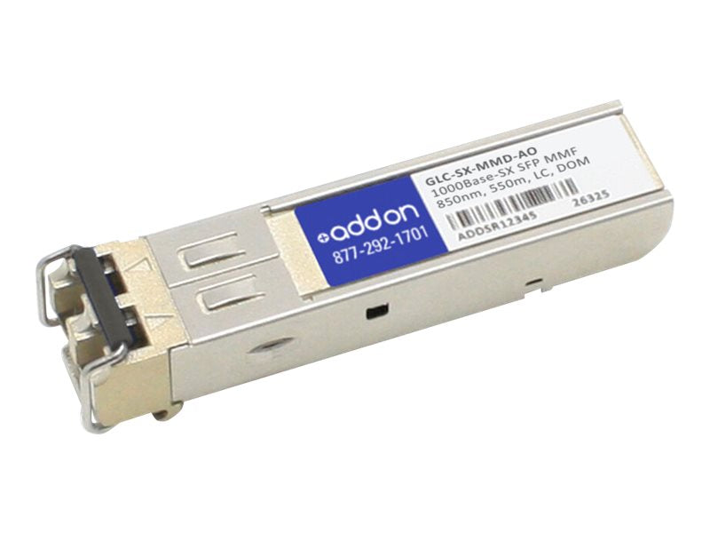 AddOn Cisco GLC-SX-MMD Compatible SFP Transceiver - SFP (mini-GBIC) transceiver module - 1GbE - 1000Base-SX - LC multi-mode - up to 550 m - 850 nm - f