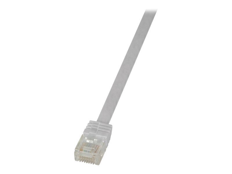 Logilink Patch Cable Flat Cat.6 U/UTP white 20m, SlimLine