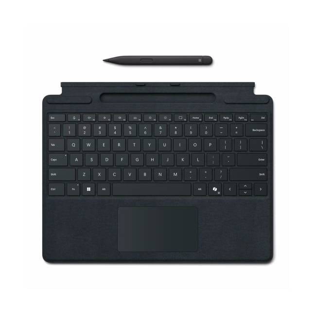 Microsoft Surface Pro Keyboard for Business - Keyboard - with pen storage - with accelerometer, touchpad - backlit - QWERTY - UK - black - with Slim P