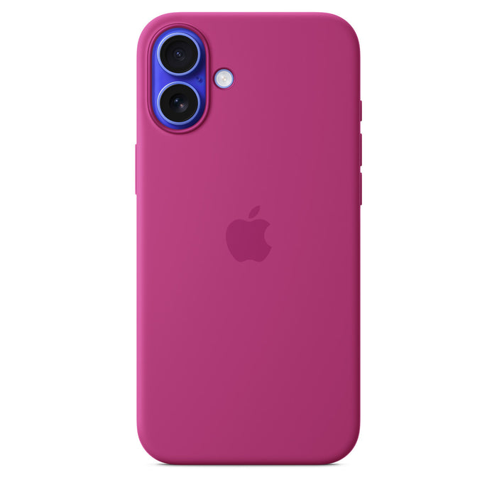 Apple - Back cover for mobile phone - MagSafe compatibility - silicone - Fuchsia - for iPhone 16 Plus