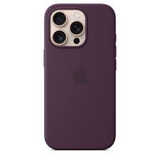 Apple - Back cover for mobile phone - MagSafe compatibility - silicone - plum - for iPhone 16 Pro