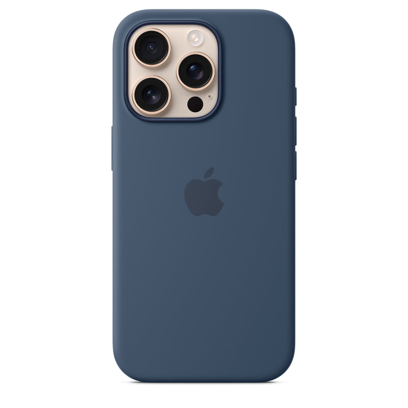 Apple - Schutzhülle für Mobiltelefon - MagSafe Kompatibilität - Silikon - Jeansstoff - für iPhone 16 Pro