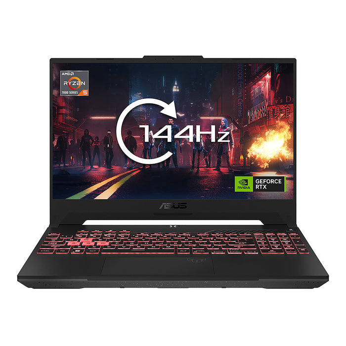 ASUS TUF Gaming A15 FA507NU-LP101W - AMD Ryzen 5 - 7535HS / up to 4.55 GHz - Win 11 Home - GF RTX 4050 - 16 GB RAM - 512 GB SSD NVMe - 15.6" 1920 x 1080 (Full HD) @ 144 Hz - Wi-Fi 6 Bluetooth - mecha grey