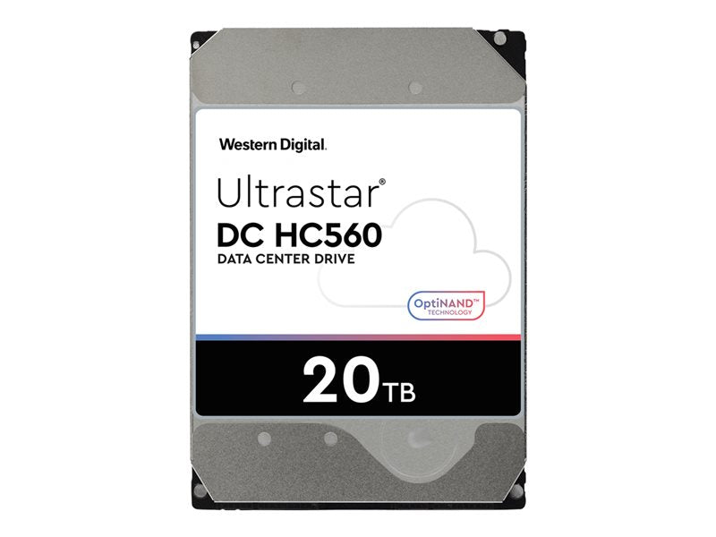 WD Ultrastar DC HC560 - Hard drive - 20 TB - internal - 3.5" - SATA 6Gb/s - 7200 rpm - buffer: 512 MB